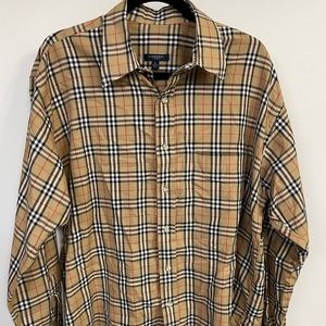 ❤️🖤💛Burberry Classic Print Mens Button Down Shirt- SZ Extra Large